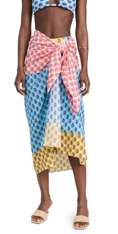 RHODE Amina Sarong Kamal Colorblock
