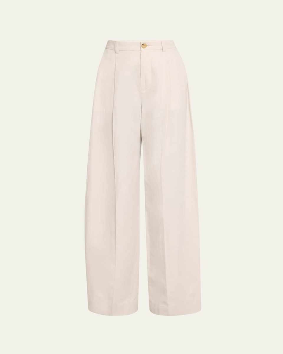 High-Waist Tailored Wide-Leg Pants