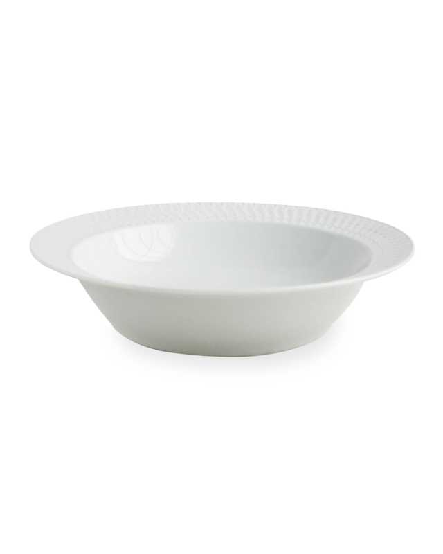 Twist White Deep Round Dish