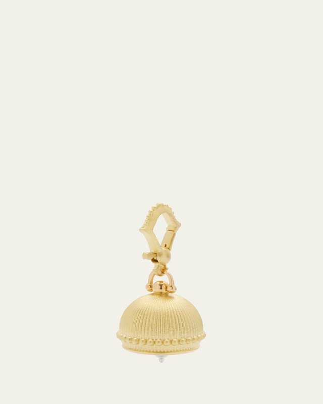 18k #3 Plain Meditation Bell Pendant