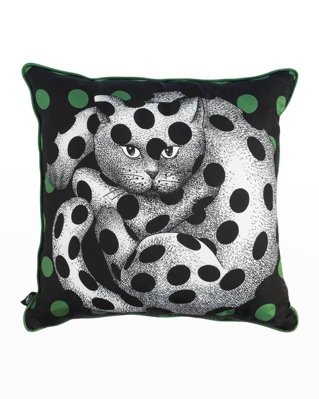 Silk Cushion High Fidelity Spotted Cat
