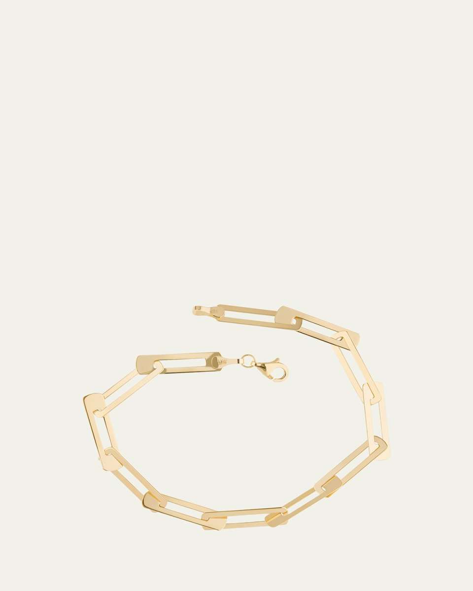 Laser Open Interlocking Rectangle Bracelet