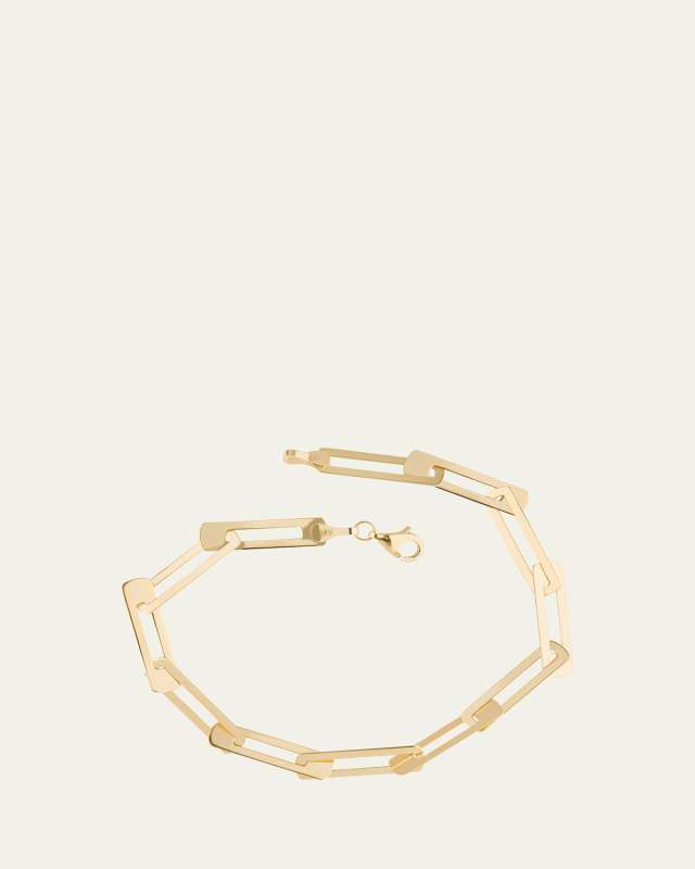 Laser Open Interlocking Rectangle Bracelet