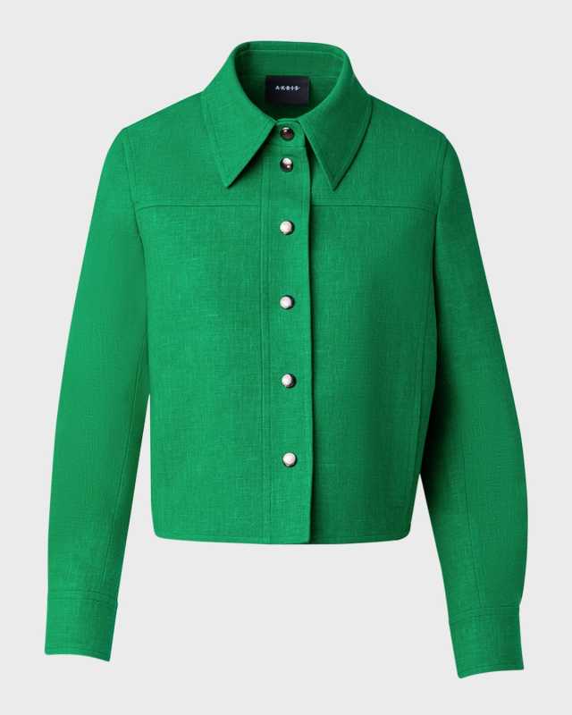 Talitha Linen-Wool Boxy Shirt Jacket