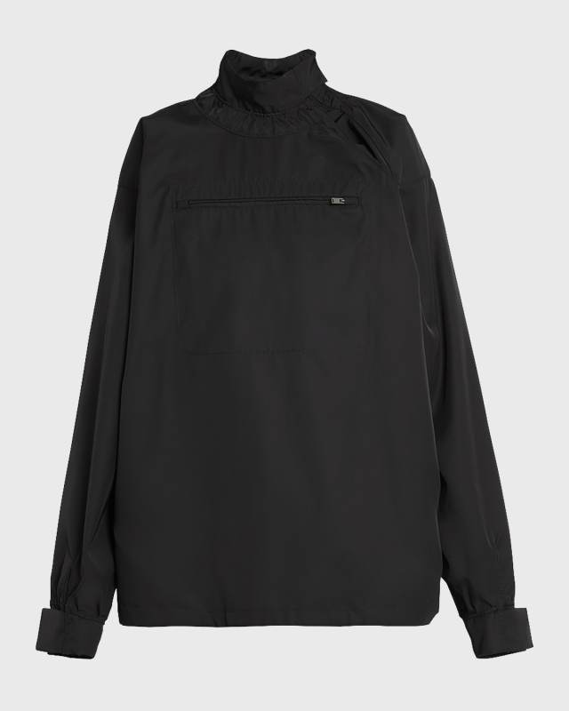 Mingus Stand-Collar Taffeta Jacket