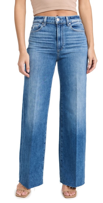 PAIGE Anessa Raw Hem Jeans Flamenco