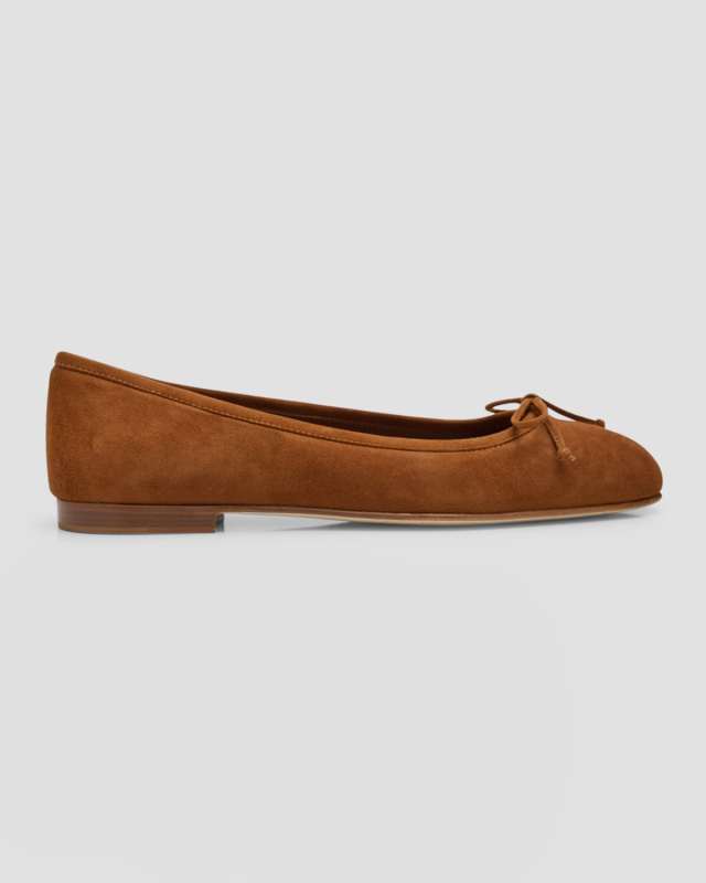Veralli Suede Bow Ballerina Flats
