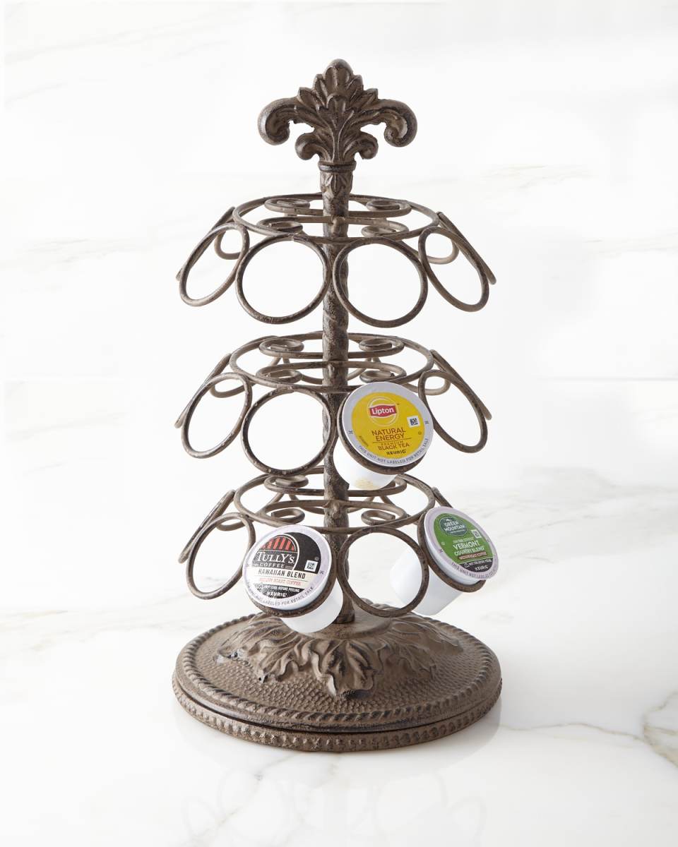 Metal Acanthus Leaf Spinning Coffee Pod Holder