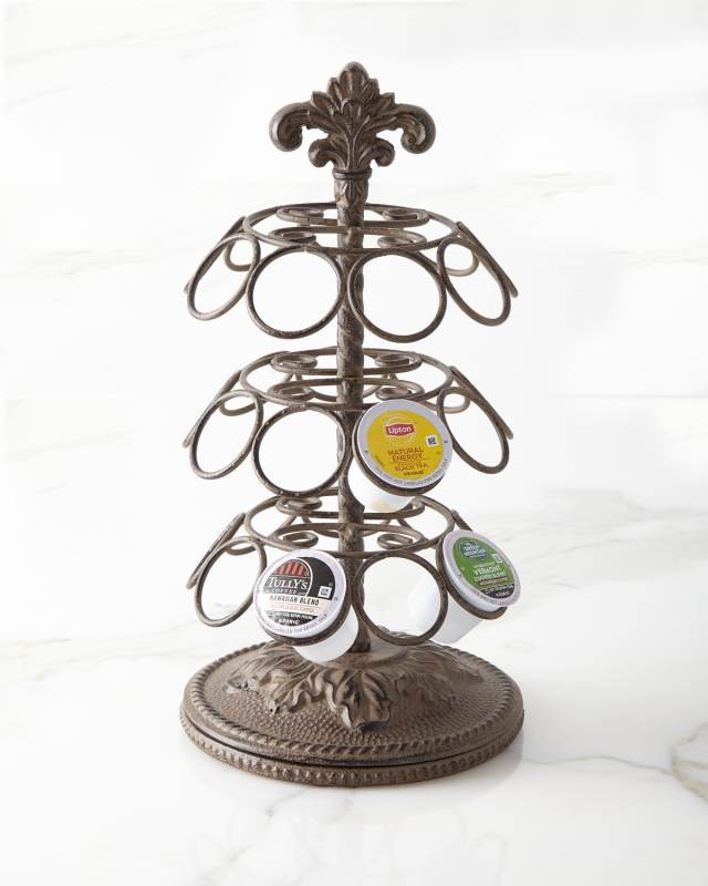 Metal Acanthus Leaf Spinning Coffee Pod Holder
