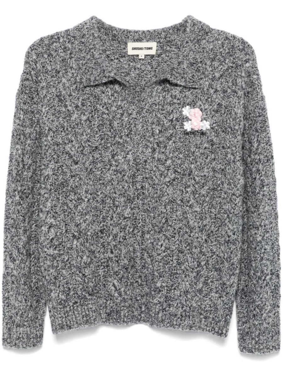 knitted polo top