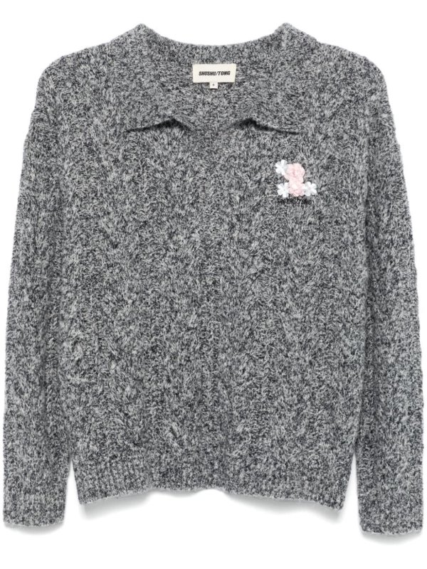 knitted polo top