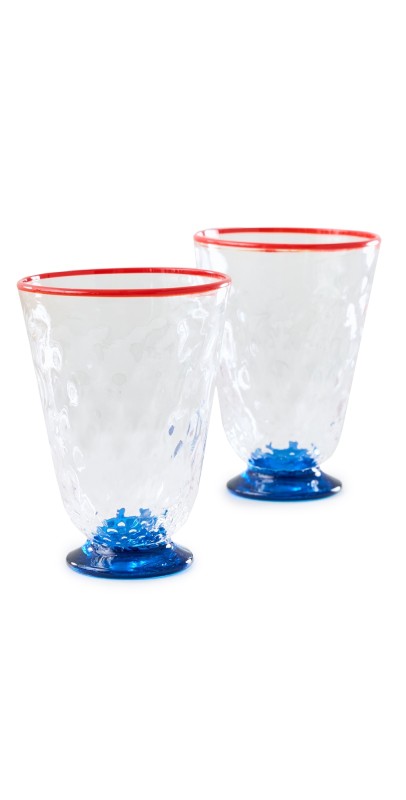 La Double J Quilted Glasses Set of 2 Blu