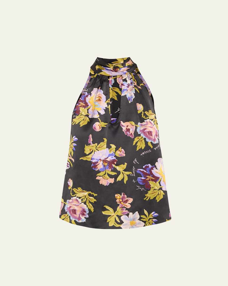 Harlow Floral High-Neck Top