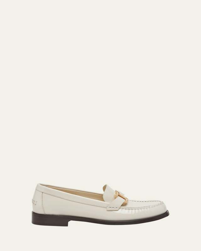 Maryan Patent Gancini Bit Loafers