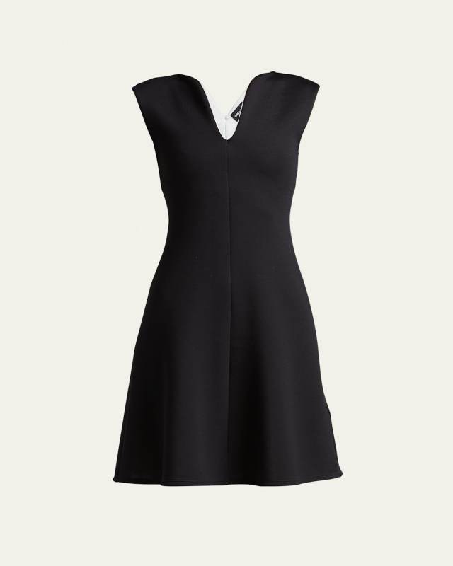 Mixed Wool Viscose Double Jersey Dress