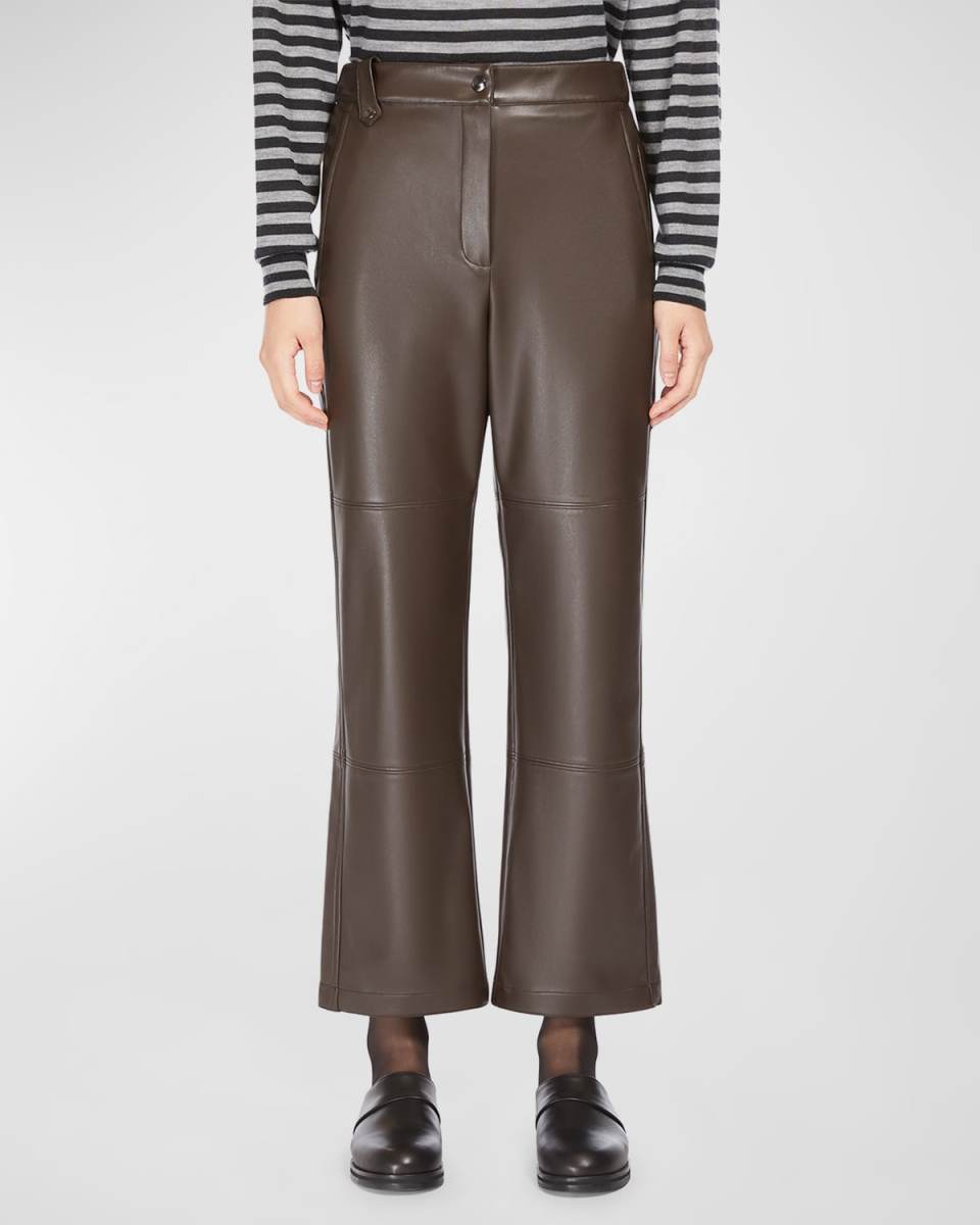 Struzzo Cropped Faux Leather Pants
