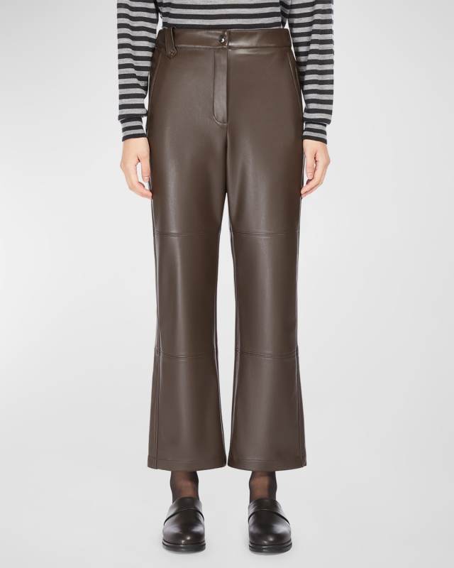 Struzzo Cropped Faux Leather Pants