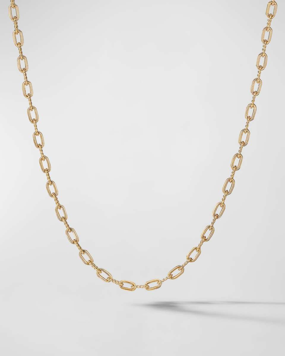 DY Madison Three Ring Chain Necklace in 18K Gold, 3.9mm, 20"L