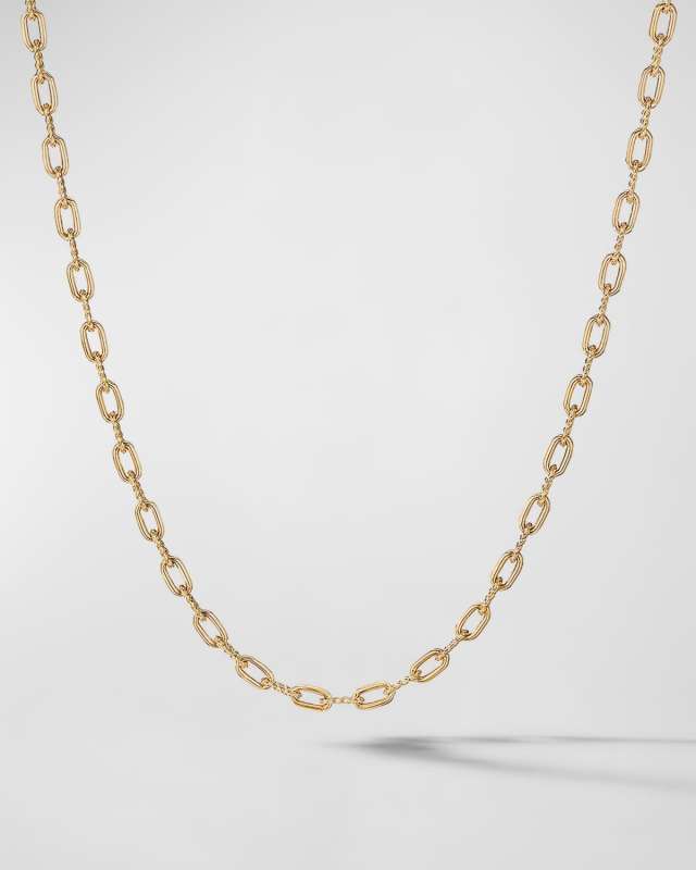 DY Madison Three Ring Chain Necklace in 18K Gold, 3.9mm, 20"L