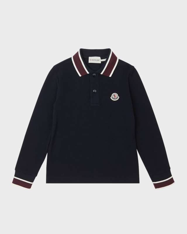 Boy's Logo-Print Polo Shirt, Size 8-14