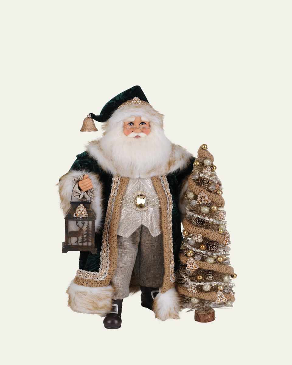 Lighted Emerald Woods Santa Figure