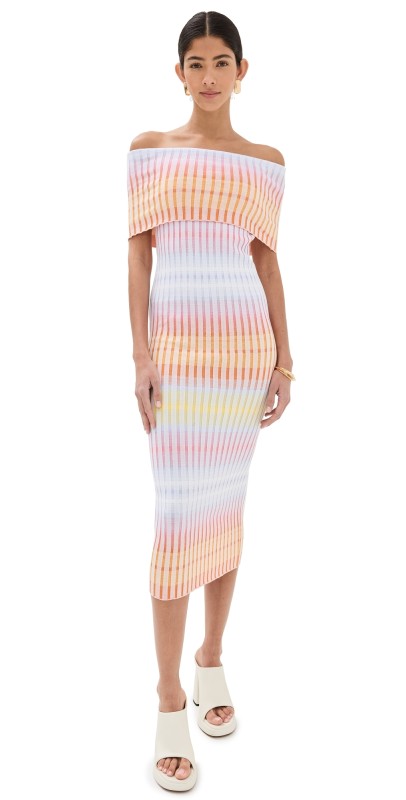 Missoni Sleeveless Long Dress Pink Multicolor Gradient
