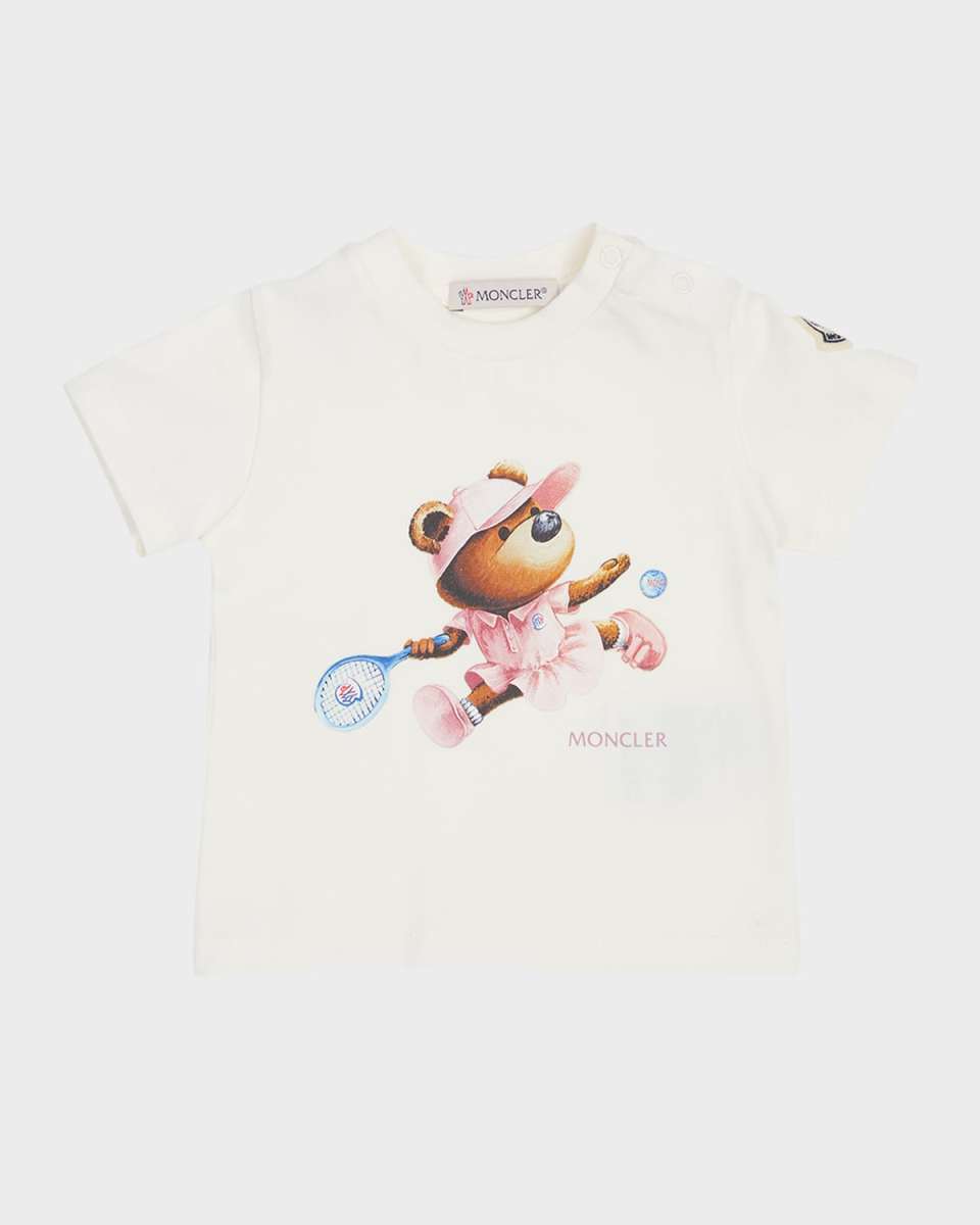 Girl's Tennis Bear Short-Sleeve T-Shirt, Size 6M-3