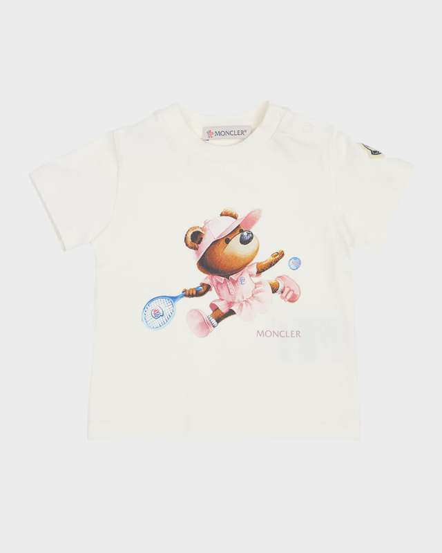 Girl's Tennis Bear Short-Sleeve T-Shirt, Size 6M-3