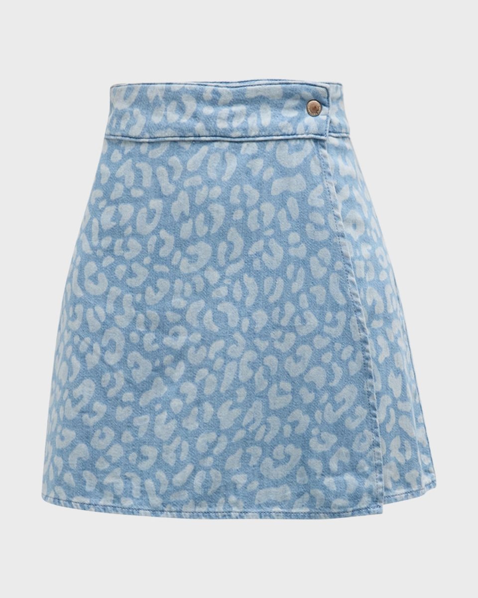 Ms. Carmen Mini Denim Wrap Skirt