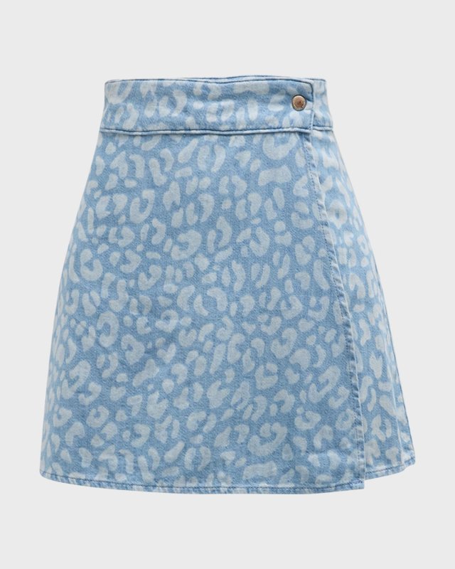 Ms. Carmen Mini Denim Wrap Skirt