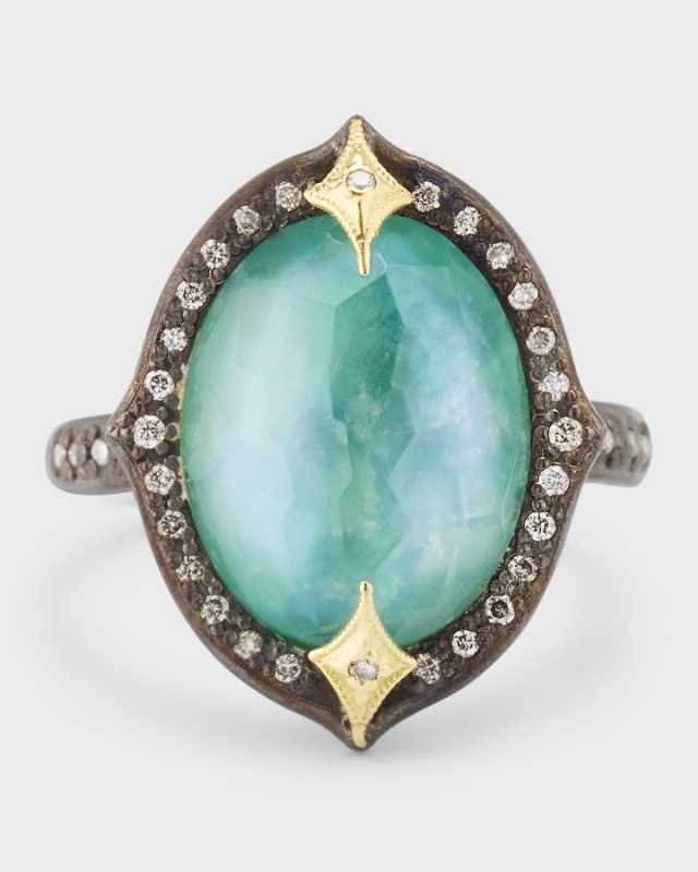 Classic Oval Emerald Triplet Ring, Size