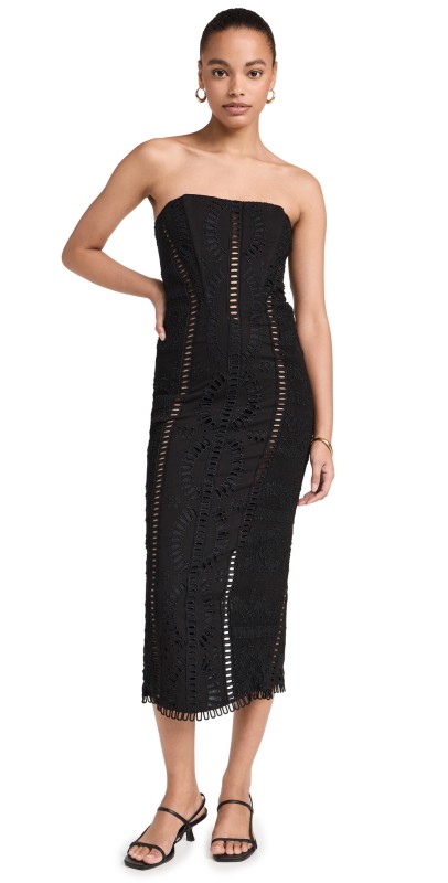 Charo Ruiz Ynisa Long Dress Black Samoa