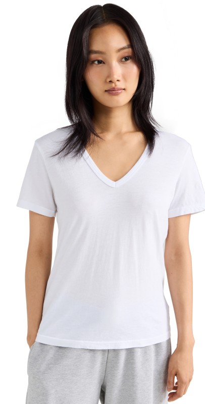 Cotton Citizen Standard V Neck Tee White