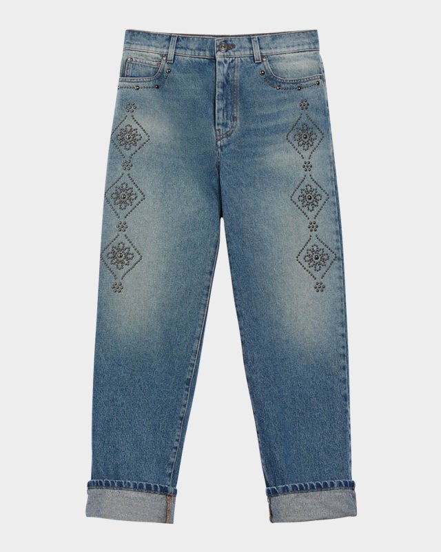 Gatti Stud-Embellished Denim Jeans