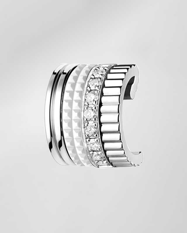 Quatre 18K White Gold White Edition Single Clip Earring