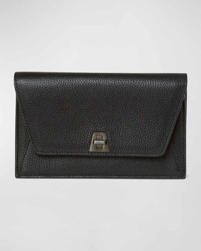 Anouk Cervo Leather Clutch Bag w/Chain