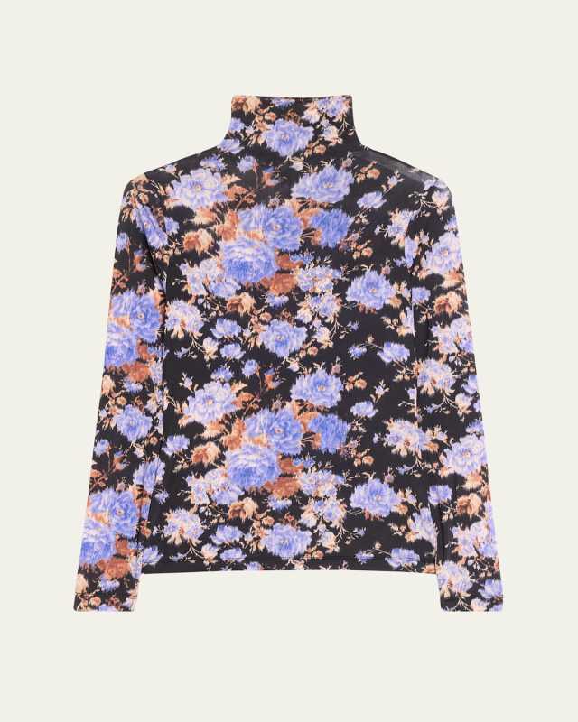 Aurelia Printed Turtleneck Long-Sleeve Top