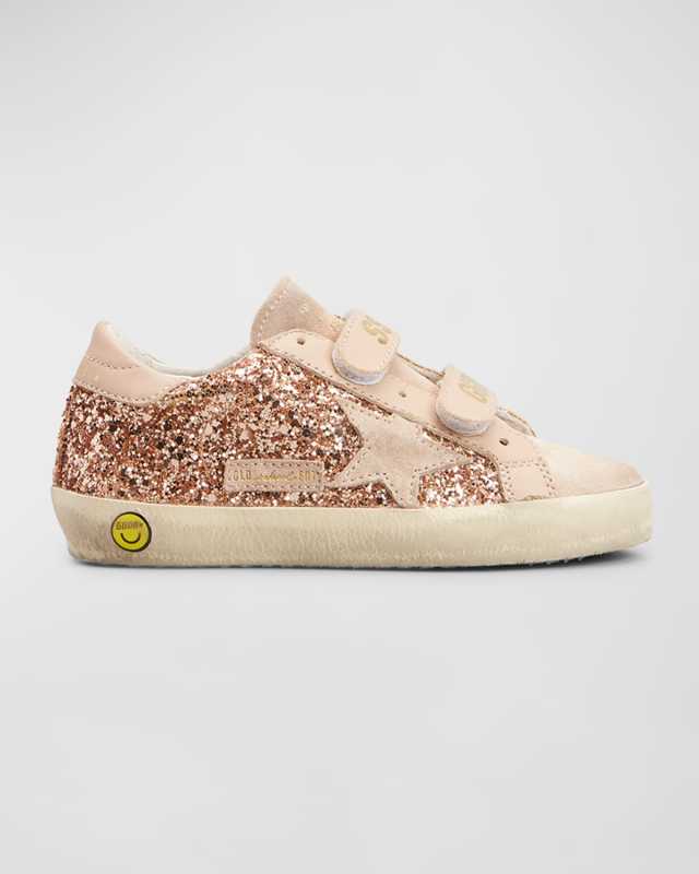 Girl's Old School Glitter Low-Top Sneakers, Toddler/Kids
