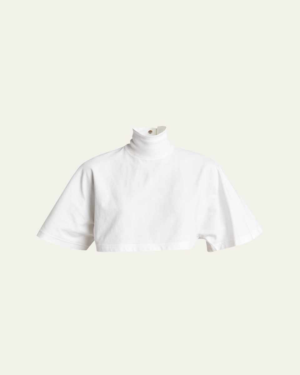 High-Neck Cropped T-Shirt