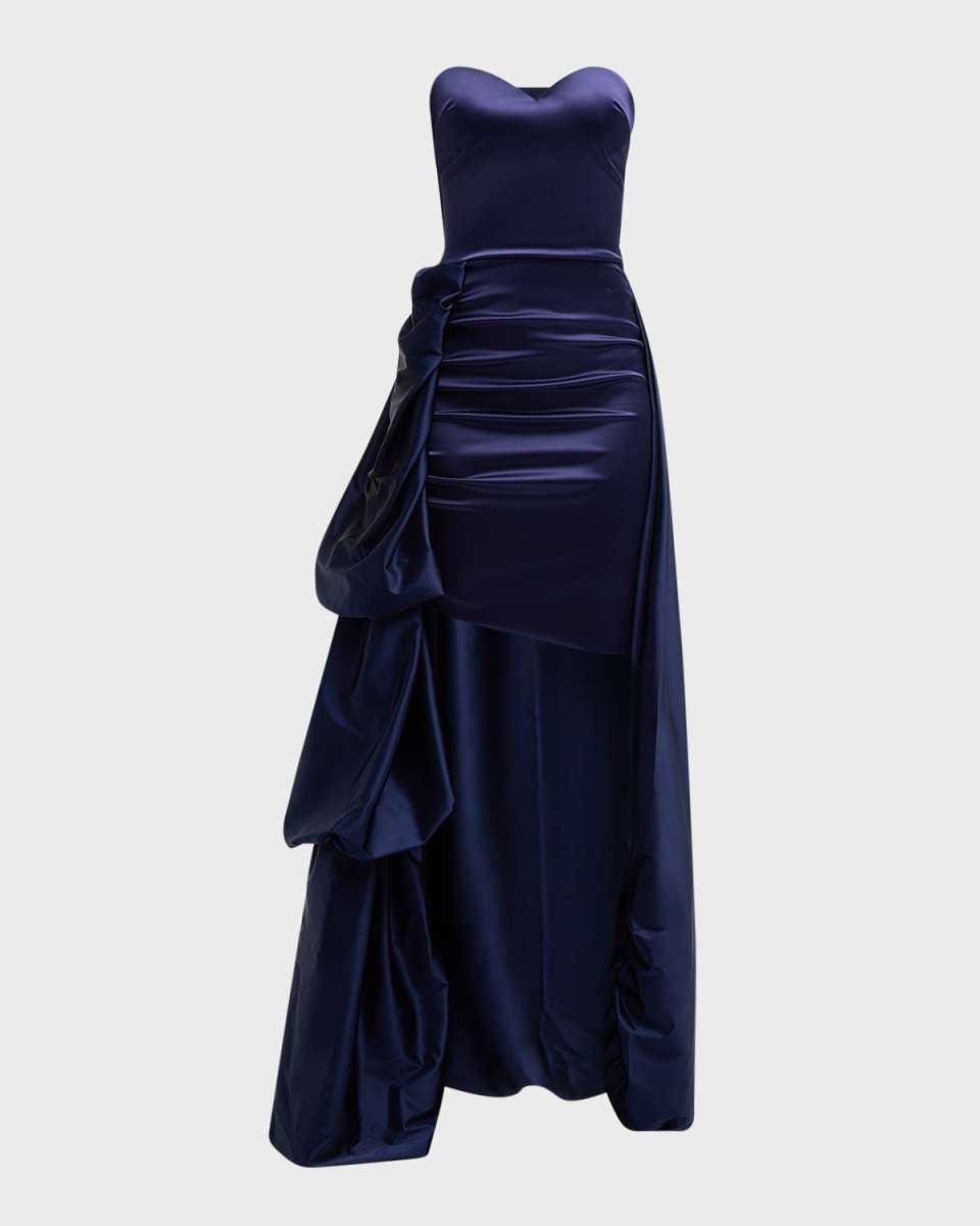 Docces High-Low Strapless Sweetheart Gown