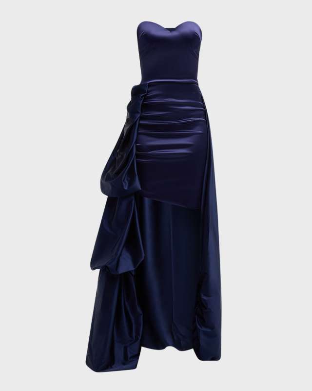 Docces High-Low Strapless Sweetheart Gown
