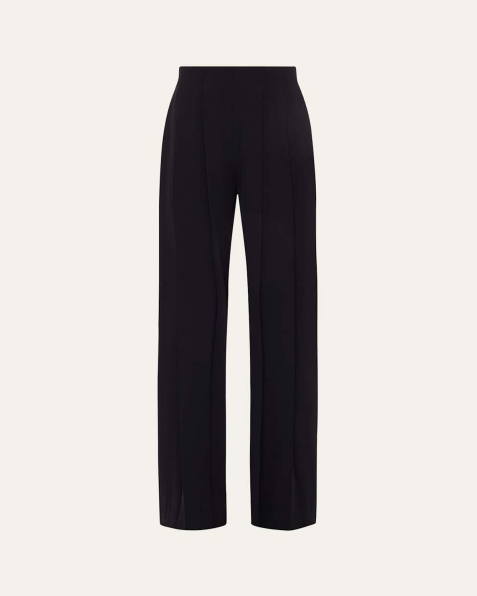 Nova Mid-Rise Wide-Leg Pleated Pants