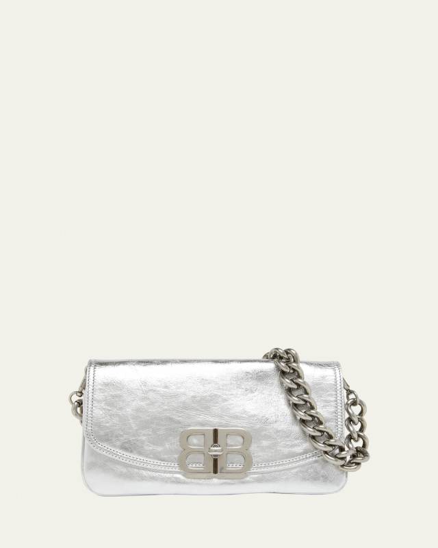 Small Metallic Leather Shoulder Bag