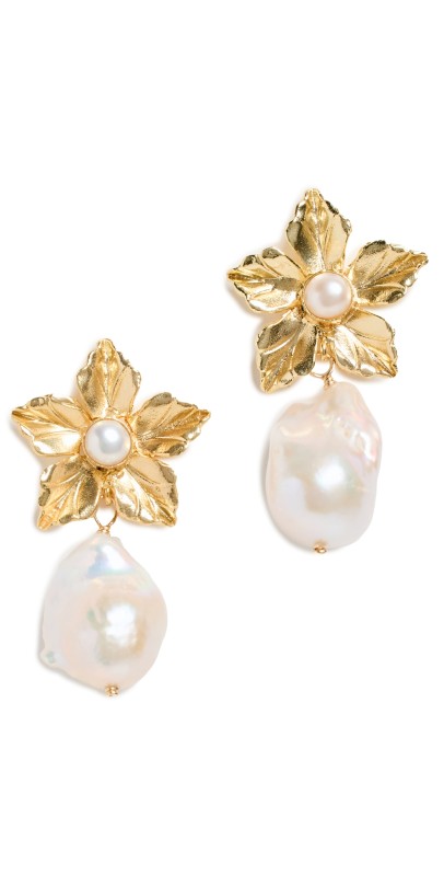 Brinker + Eliza Scarlett Earrings Gold/Pearl