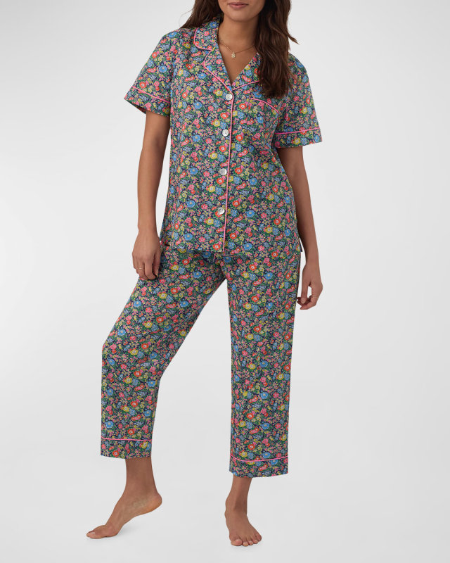 Cropped Floral-Print Tana Lawn Pajama Set