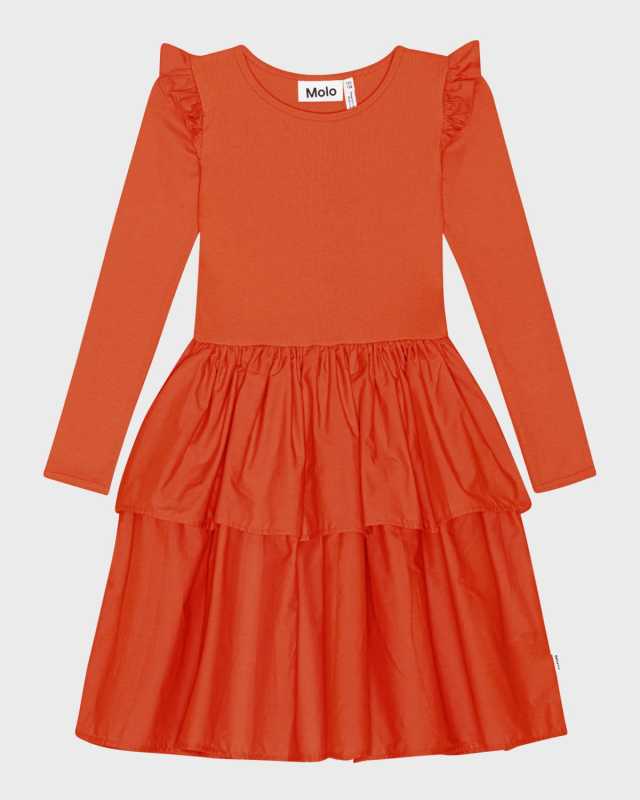 Girl's Cathi Ruffle Trim Dress, Size 7-16