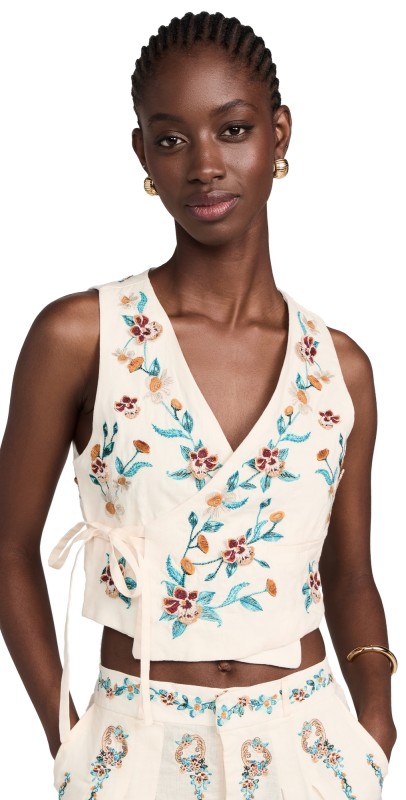 Agua by Agua Bendita Bella Florero Top Multicolor