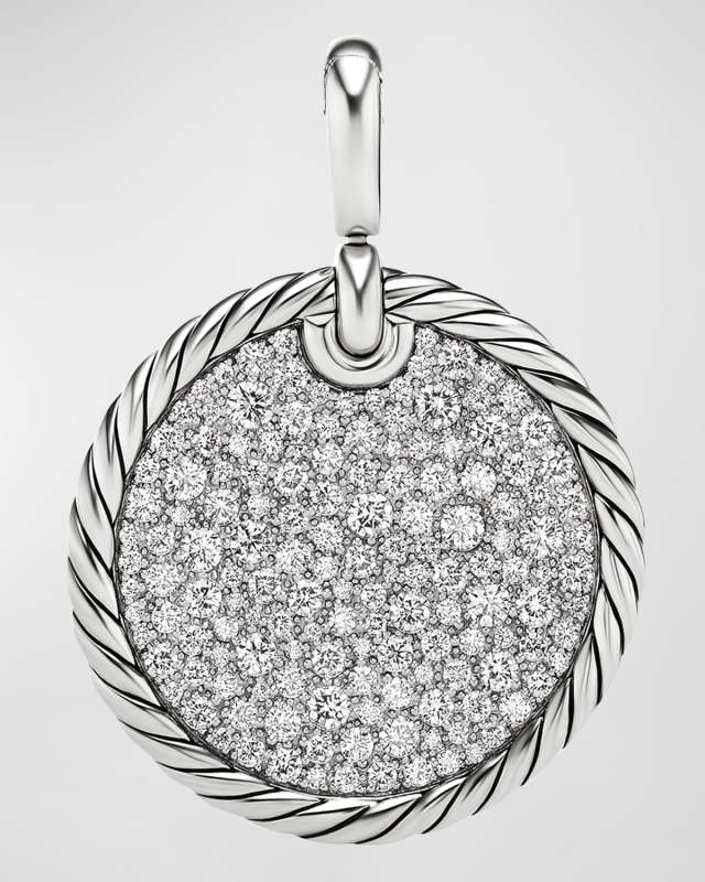 DY Elements Pendant with Diamonds in Silver, 28mm