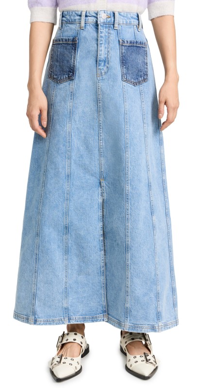 BAUM UND PFERDGARTEN Susanna Skirt Medio Blue Denim