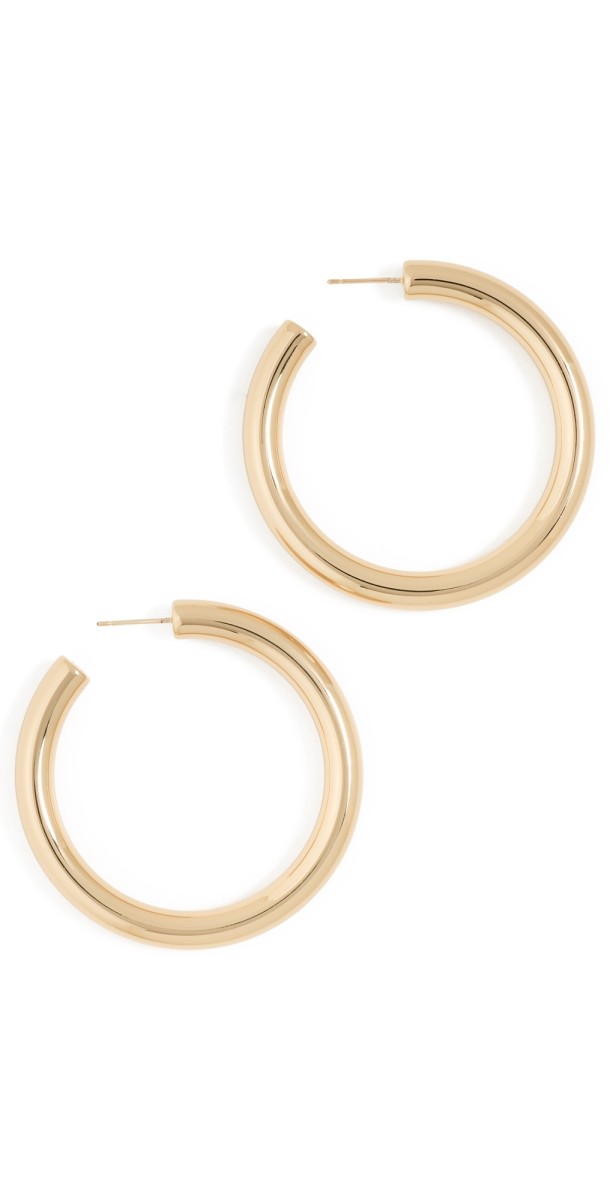 Jennifer Fisher 1.5 Samira Baby Hoops Yellow Gold